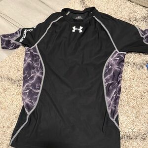 Under Armour Black Shirt with Purple Lightning Accents